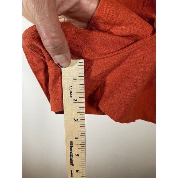 Cotton On Women Orange Boho Linen Blend Shorts Romper Size Small - Picture 8 of 8